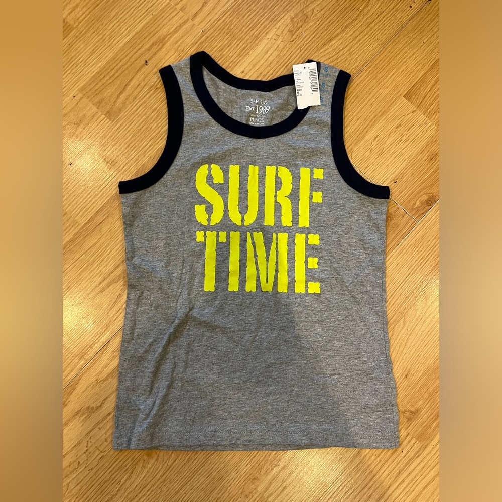 Boys Children’s Plane Surf Time tank top
